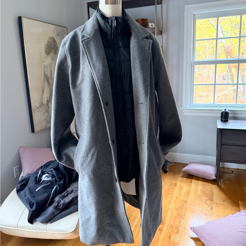 Cole Haan Gray and Black Coat